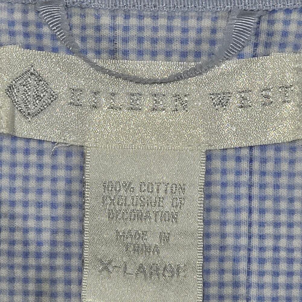 Eileen West Vintage Blue Gingham Robe. Size Large.